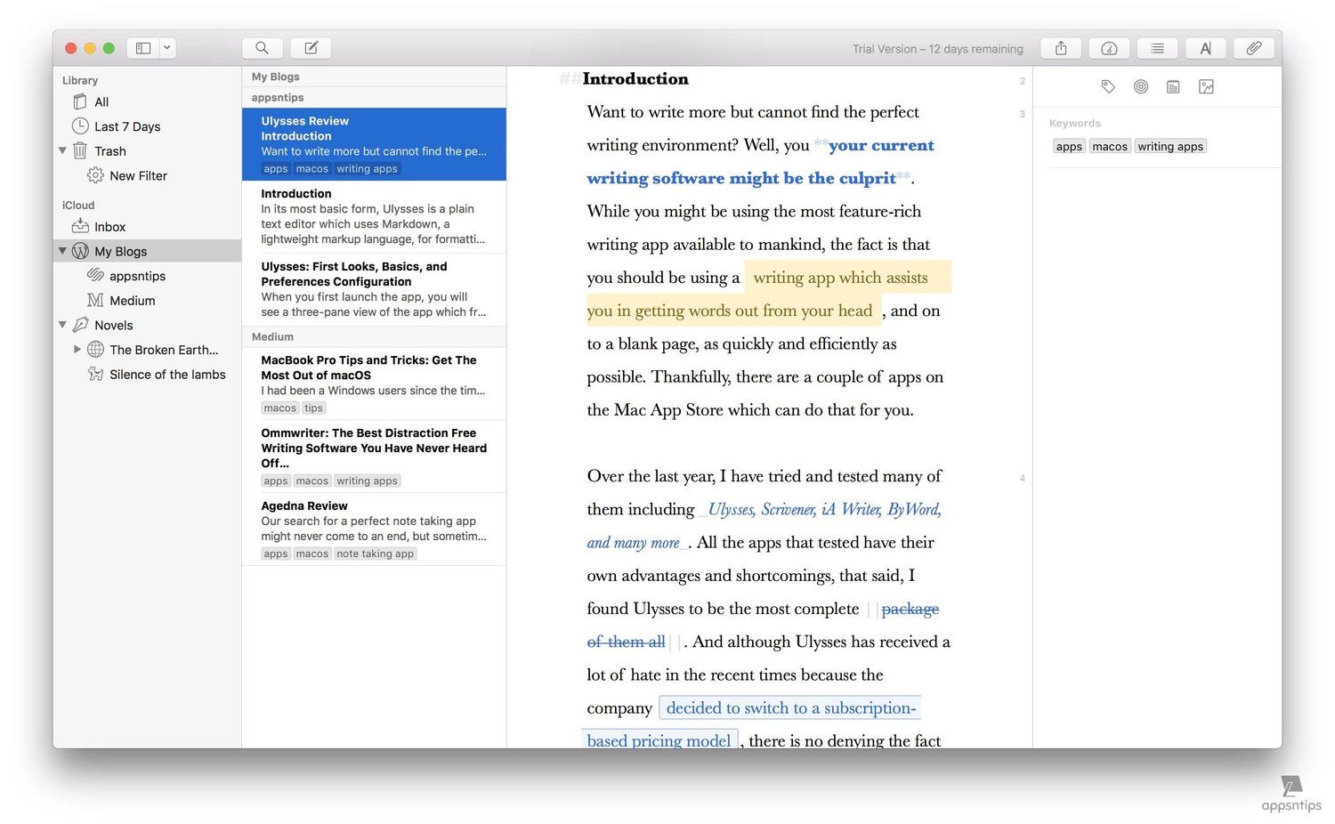 ulysses for mac review